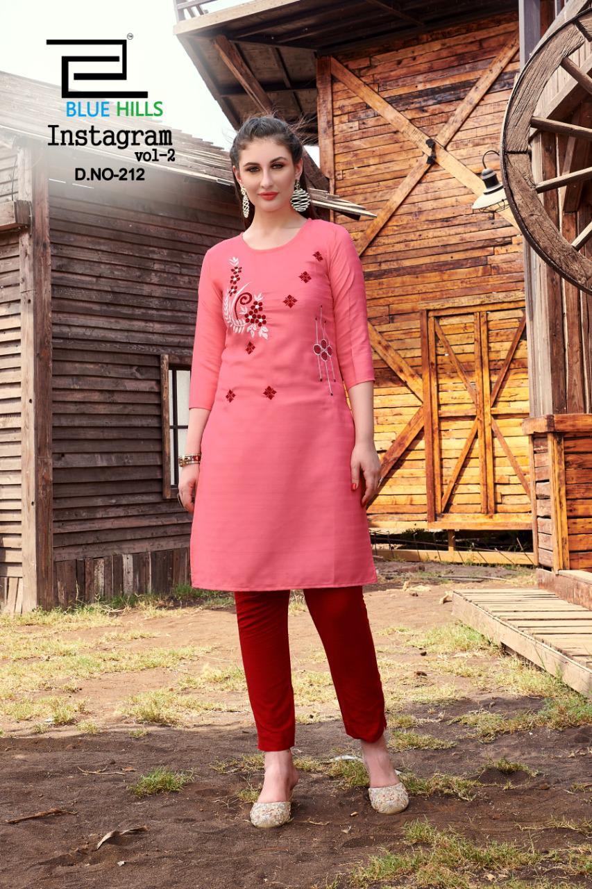 Blue Hill Sinstagram Vol 2  Latest Fancy Regular Casual Wear Pure Cotton  Kurtis Collection 